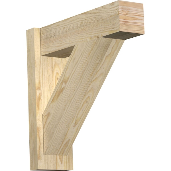 Ekena Millwork Traditional Block Rough Sawn Outlooker, Douglas Fir, 6"W x 20"D x 20"H OUT06X20X20TRA05RDF - main